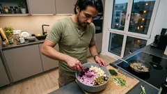 Rote-Bete-Salat „Laska“: frisches Rezept mit Ei, Gurke und Kräutern